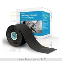 Bandagem Vitaltape Kinesiology Premium Preta 5cm x 5m