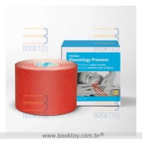Bandagem Vitaltape Kinesiology Premium Vermelha 5cm x 5m