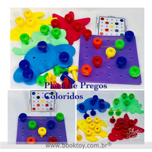 Placa de Pregos Coloridos