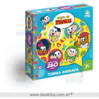 Quebra-Cabeça Turma Animada 260 Pcs Turma da Mônica