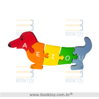 Quebra-Cabeça Com Vogais e Números Cachorro