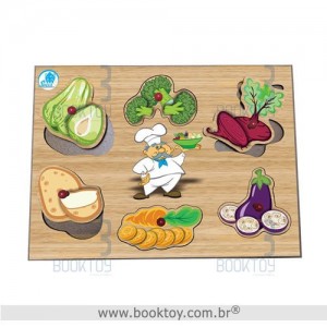 Quebra Cabeça Legumes com Pinos