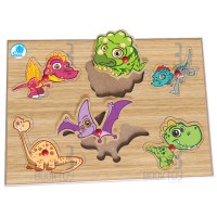 Quebra Cabeça Dinos com Pinos 