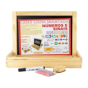 Caixa Lousa Imantada Números e Sinais