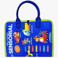 Livro Educativo Montessori Meu Livrinho Sensorial Maleta Educativa Veículos